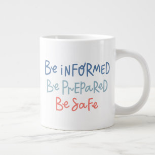Vorbereiten der Information ist sicher Jumbo-Tasse