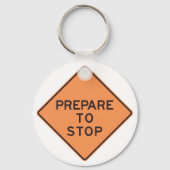 Vorbereiten, die Straßensignatur zu stoppen Schlüsselanhänger (Rückseite)