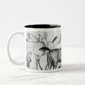 Vorbereiten für ein Rennen Zweifarbige Tasse (Links)