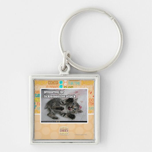 Vorbereiten für Ticklemonster Angriff Schlüsselanhänger (Vorne)