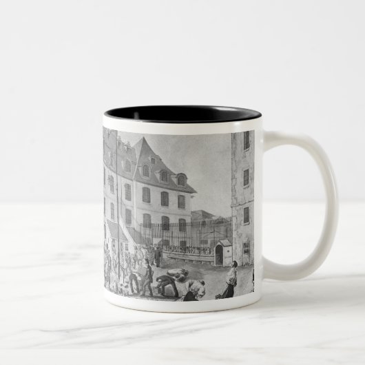 Vorbereiten shackling der Convicts Zweifarbige Tasse (Rechts)