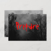 Vorbereiten Spuk Sky Halloween-UAWG-Vorlage RSVP Karte (Vorne/Hinten)