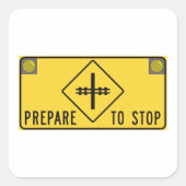 Vorbereiten, um den Sign Square Aufkleber zu stopp (Vorderseite)