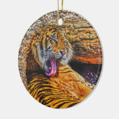 Vorbereiten von Sumatran Tiger Big Cat Wildlife Keramikornament (Links)