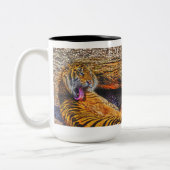 Vorbereiten von Sumatran Tiger Big Cat Wildlife Zweifarbige Tasse (Links)