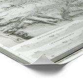 Vorbereitende Karte des Suezkanals 1855 Poster (Ecke)