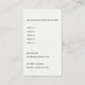 VORBEREITENDES SYMBOL FÜR DIE ZURÜCKFÜHRUNG DER MO VISITENKARTE (Rückseite)