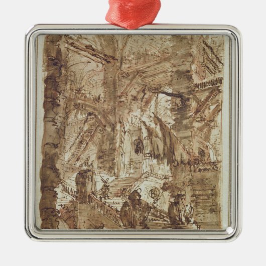 Vorbereitendes Zeichnen für Platte Nr. VIII Ornament Aus Metall (Vorne)