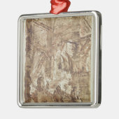 Vorbereitendes Zeichnen für Platte Nr. VIII Ornament Aus Metall (Links)