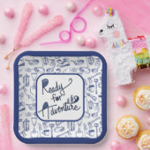 Vorbereitet für das Camping-Gear-Muster Pappteller (Party)