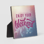 Vorbereitet für das Wochenende Fotoplatte (Vorderseite)