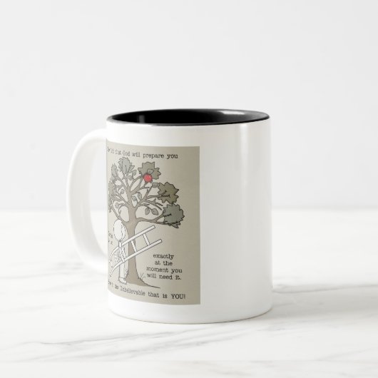 vorbereitet sein zweifarbige tasse (Vorderseite Links)