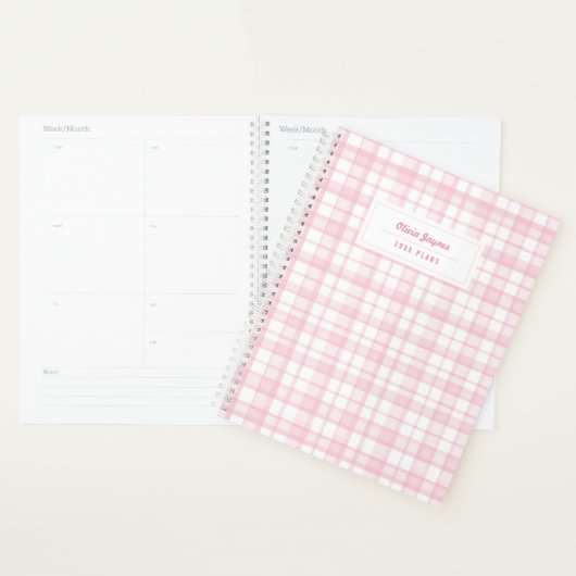 Vorbereitete Gingham-Geschenke für sie Personalisi Planer (Anzeige)