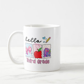 Vorbereitete Mädchen-Ck Zur Schule Hallo Dritte-Kl Kaffeetasse