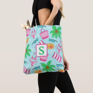 Vorbereitete Strandbikinistrandtuch Palmbaumtuch M Tasche