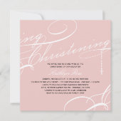 Vorbereitete Taufmodernes queres rosa religiöses Einladung (Vorderseite)