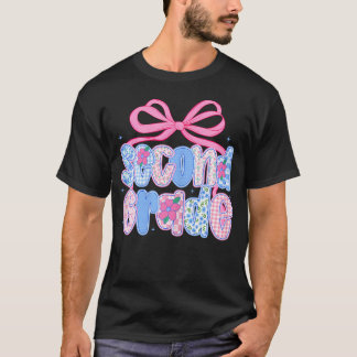 Vorbereitete zweite 2. Klasse Floral Coquette Schl T-Shirt