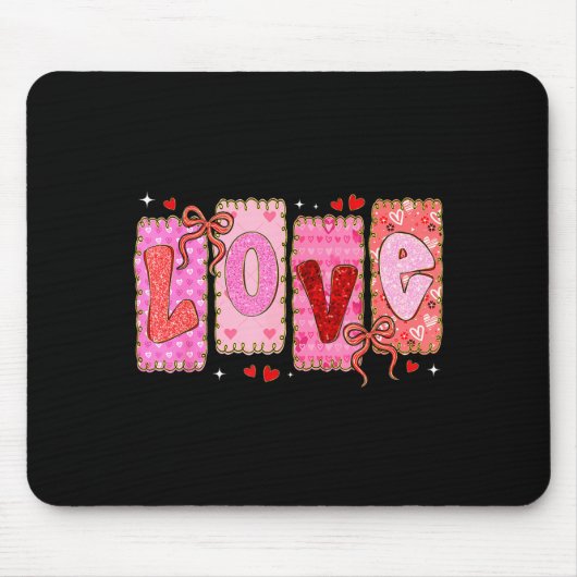 Vorbereiteter Liebes-Valentin Nk Kokette Schleife Mousepad (Vorne)