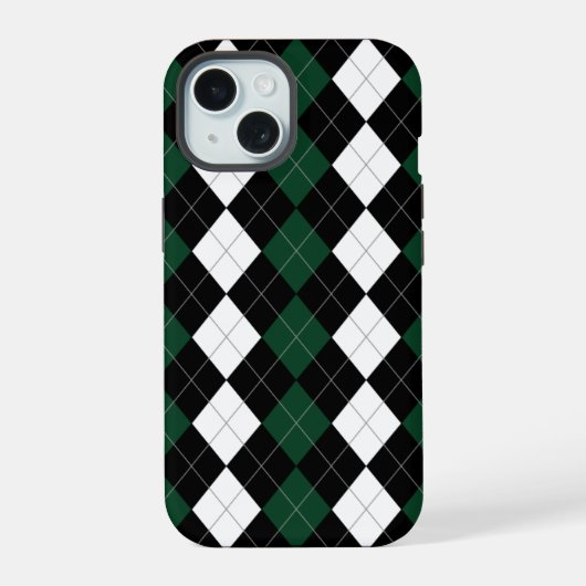 Vorbereitetes Argyle iPhone 15 Hülle (Rückseite)