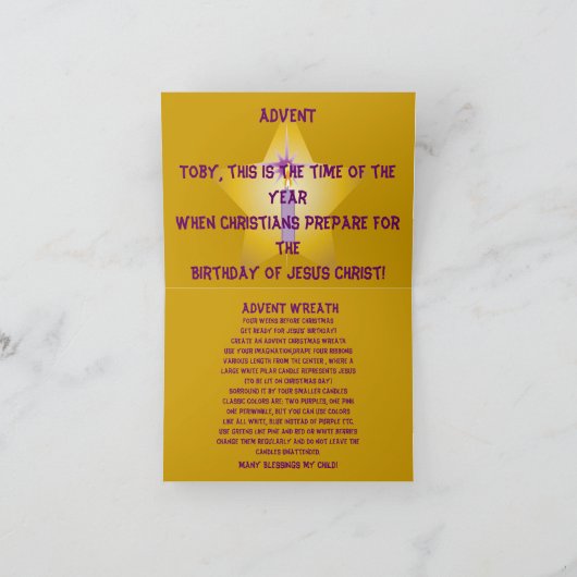 VORBEREITUNG! -Anpassen Feiertagskarte (Innenseite)