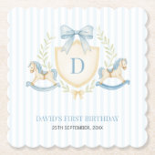 Vorbereitung auf das erste Geburtstags-Roß-Pferd-J Untersetzer (Vorderseite)