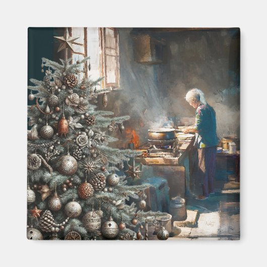 VORBEREITUNG AUF DAS WEIHNACHTSESSEN MAGNET (Vorne)