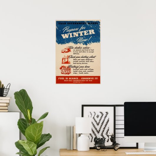 Vorbereitung auf das Winter Now Poster (Heimbüro)