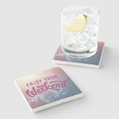 Vorbereitung auf das Wochenende Steinuntersetzer (Seitenansicht)