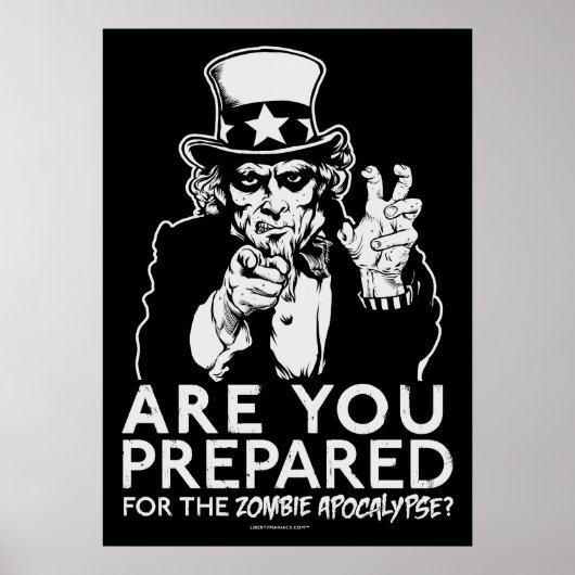 Vorbereitung auf das Zombie-Apokalypse-Poster Poster (Vorne)