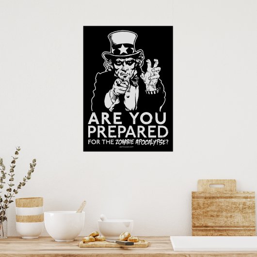 Vorbereitung auf das Zombie-Apokalypse-Poster Poster (Küche)