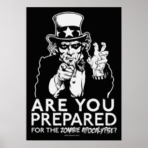 Vorbereitung auf das Zombie-Apokalypse-Poster Poster