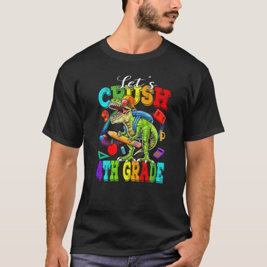 Vorbereitung auf den Absturz 4. Klasse 2035 Dinosa T-Shirt (Vorderseite)