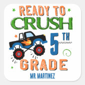Vorbereitung auf den Crush 5. Quadratischer Aufkleber (Vorderseite)