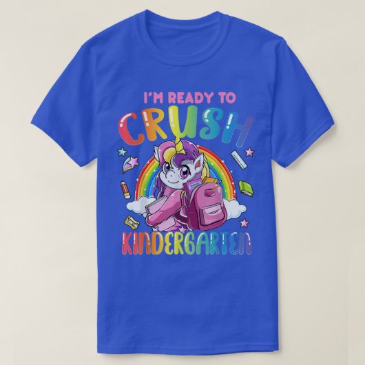 Vorbereitung auf den Crush Kindergarten Einhorn zu T-Shirt (Design vorne)