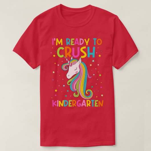 Vorbereitung auf den Crush Kindergarten Einhorn zu T-Shirt (Design vorne)