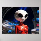 Vorbereitung auf den Flug AI Alien Art Poster (Vorne)