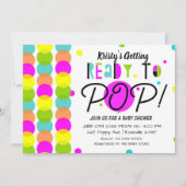 Vorbereitung auf den Pop Moderne, farbenfrohe Baby Einladung (Vorderseite)