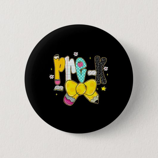 Vorbereitung auf den Schulstart Pre-k Niedlich Kok Button (Vorderseite)