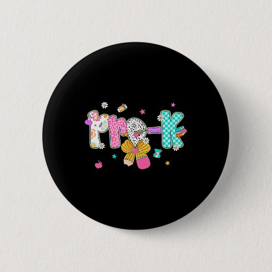 Vorbereitung auf den Schulstart Pre-k Süße Kokette Button (Vorderseite)