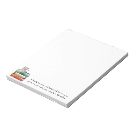 Vorbereitung auf den Stapel von Büchern Notepad Notizblock (Rotiert)