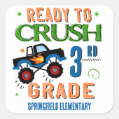 Vorbereitung auf den Untergang der dritten Schule Quadratischer Aufkleber (Vorderseite)