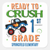 Vorbereitung auf den Zusammenbruch der 1. Klasse Quadratischer Aufkleber (Vorderseite)