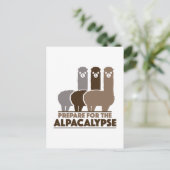Vorbereitung auf die Alpacalypse Postkarte (Stehend Vorderseite)