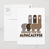 Vorbereitung auf die Alpacalypse Postkarte (Vorne/Hinten)
