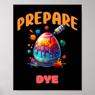 Vorbereitung auf die Färbung von feuchtem Ostereie Poster