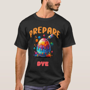 Vorbereitung auf die Färbung von feuchtem Ostereie T-Shirt