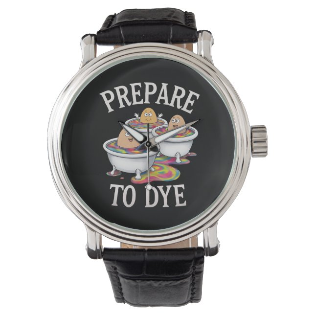 Vorbereitung auf die Färbung von Funny Egg Jagen O Armbanduhr (Vorderseite)