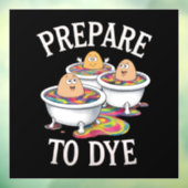 Vorbereitung auf die Färbung von Funny Egg Jagen O Fensteraufkleber (Blatt 3)