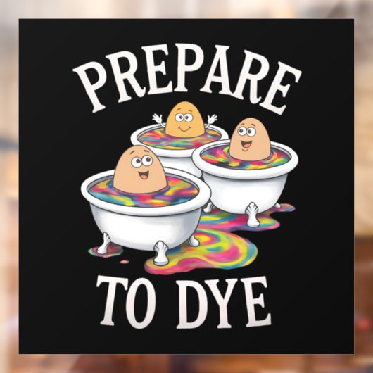 Vorbereitung auf die Färbung von Funny Egg Jagen O Fensteraufkleber (Blatt 2)