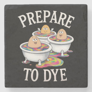 Vorbereitung auf die Färbung von Funny Egg Jagen O Steinuntersetzer